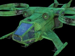 battle scifi helicopter 3D Model