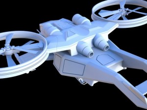 battle scifi helicopter 3D Model