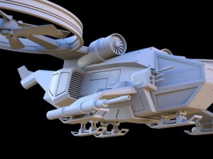 battle scifi helicopter 3D Model