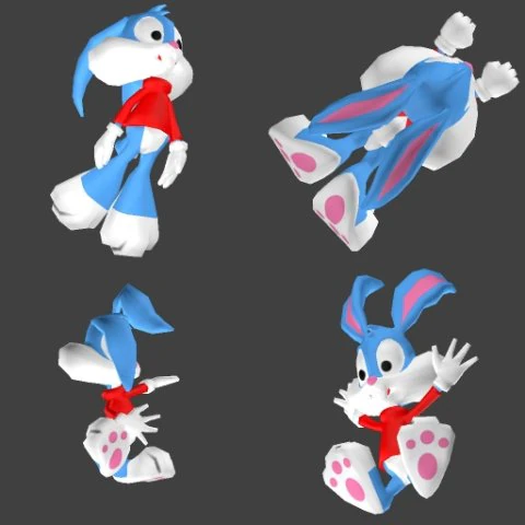 бастер банні 3D Модель .c4d .max .obj .3ds .fbx .stl .blend 