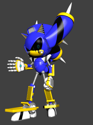 metal svesh the hedgehog 3D-Modell .c4d .max .obj .3ds .fbx .stl .blend 