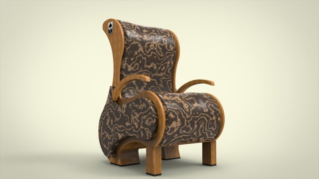 armchair 3D Model .c4d .max .obj .3ds .fbx .stl .blend 