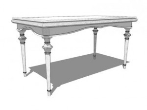 classic table empire Modèle 3D