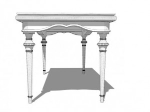 classic table empire Modèle 3D