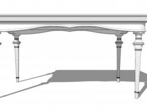 classic table empire Modèle 3D