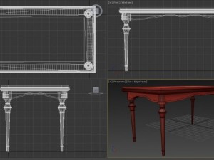 classic table empire Modèle 3D