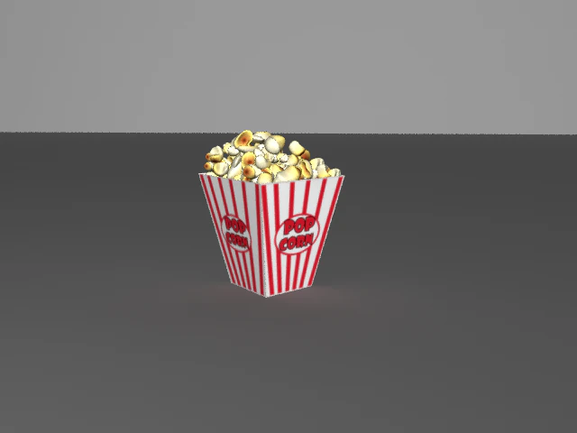 popcorn 3D Model .c4d .max .obj .3ds .fbx .stl .blend 