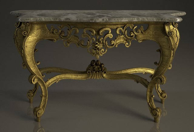 antique baroque classical console Model 3D .c4d .max .obj .3ds .fbx .stl .blend 