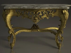 antyczna barokowa klasyczna konsola Model 3D