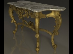 antique baroque classical console Model 3D