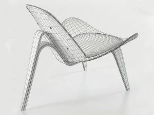 стул Wegner Shell 3D Модель