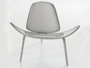 стул Wegner Shell 3D Модель