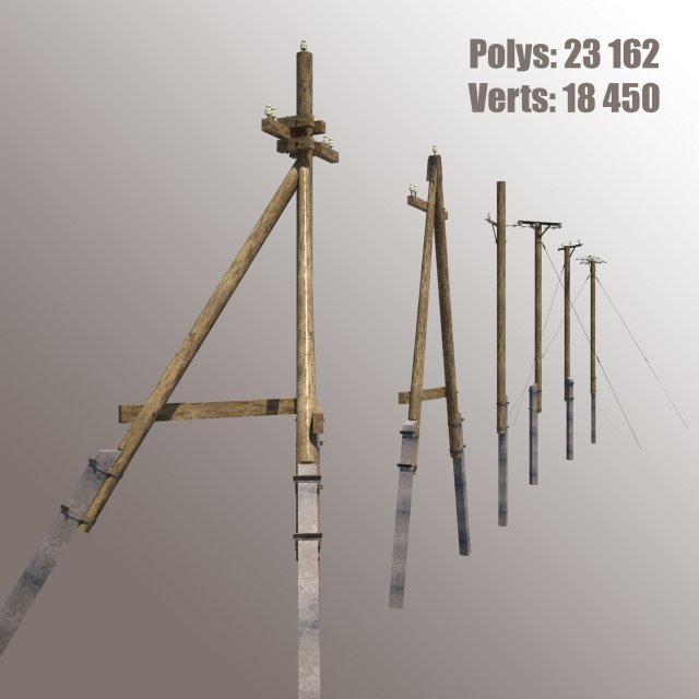electrical tower Model 3D .c4d .max .obj .3ds .fbx .stl .blend 