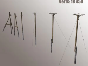 torre el&eacute;trica Modelo 3D