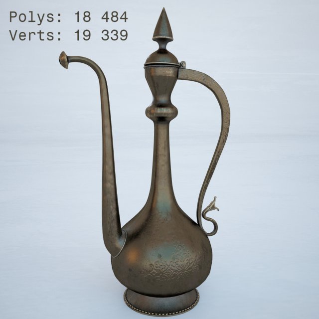 arabian jug Modèle 3D .c4d .max .obj .3ds .fbx .stl .blend 