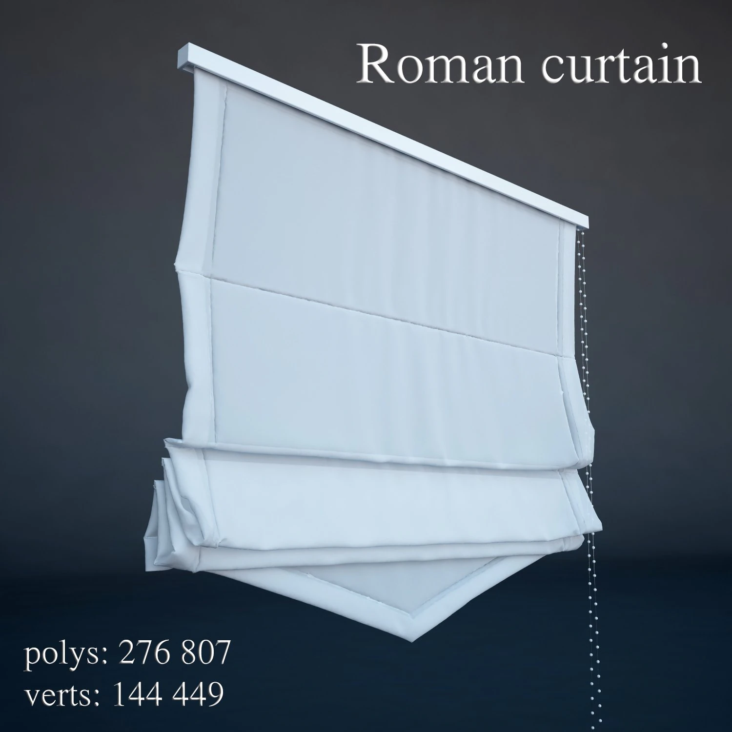 roman curtain 3D Model .c4d .max .obj .3ds .fbx .stl .blend 