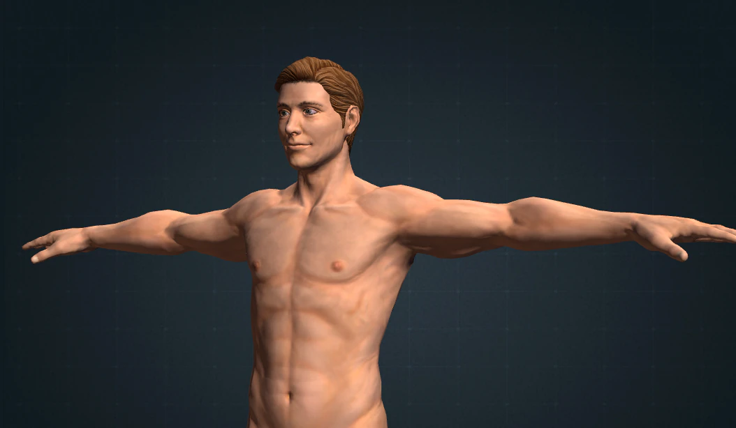white male realistic 3D Model .c4d .max .obj .3ds .fbx .stl .blend 