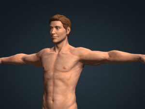 white male realistic Modelo 3D