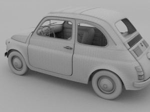 fiat 500d nuova 1960 3D Model