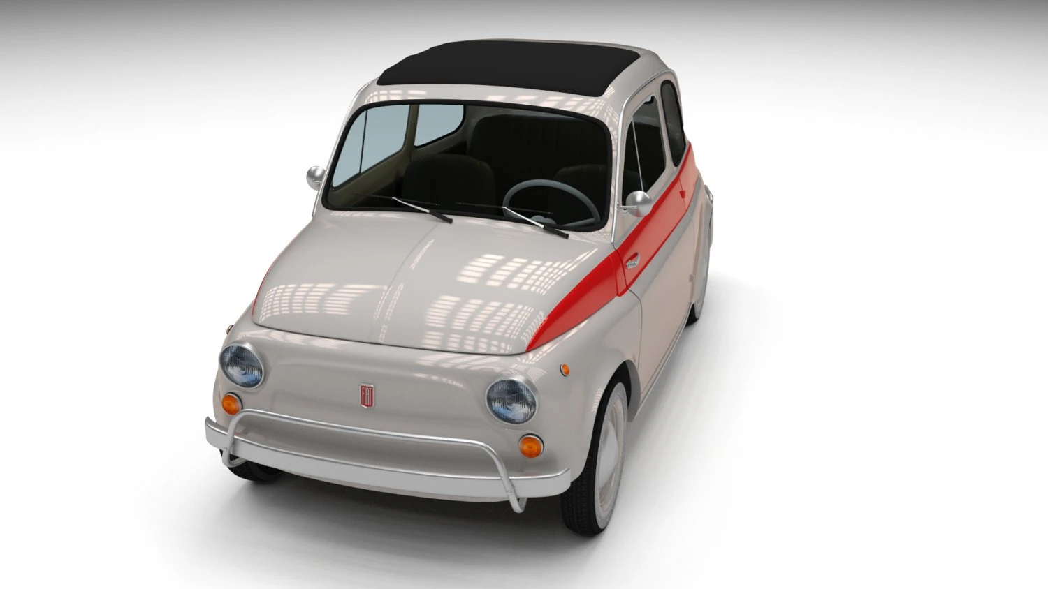 fiat 500 nuova sport 1958 3D Model .c4d .max .obj .3ds .fbx .stl .blend 