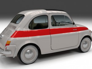 fiat 500 nuova sport 1958 3D Model