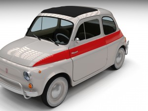 fiat 500 nuova sport 1958 3D Model