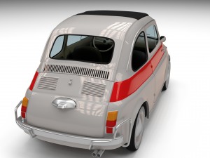 fiat 500 nuova sport 1958 3D Model