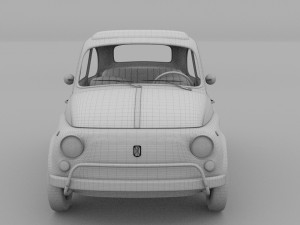 fiat 500 nuova sport 1958 3D Model