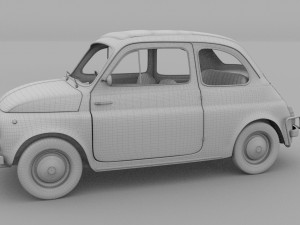 fiat 500 nuova sport 1958 3D Model