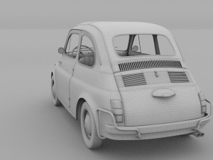 fiat 500 nuova sport 1958 3D Model