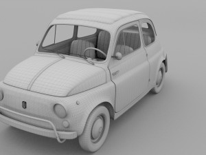 fiat 500 nuova sport 1958 3D Model