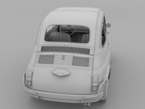 fiat 500 nuova sport 1958 3D Model