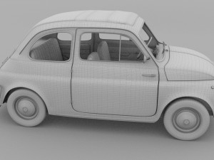 fiat 500 nuova sport 1958 3D Model