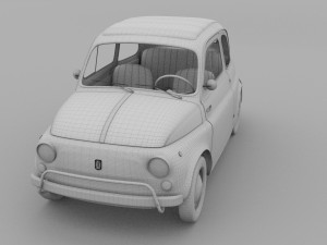 fiat 500 nuova sport 1958 3D Model