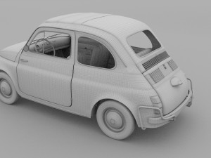 fiat 500 nuova sport 1958 3D Model