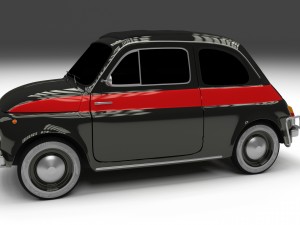 fiat nuova sport 500 1958 3D Model