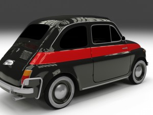 fiat nuova sport 500 1958 3D Model
