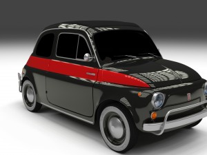 fiat nuova sport 500 1958 3D Model