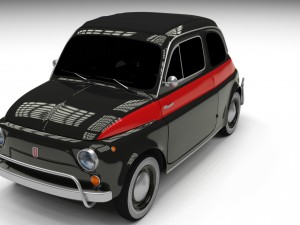 fiat nuova sport 500 1958 3D Model