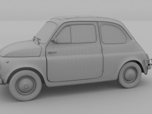 fiat nuova sport 500 1958 3D Model
