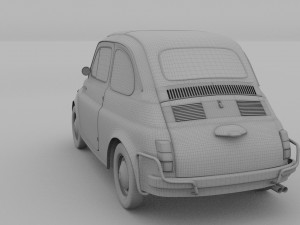 fiat nuova sport 500 1958 3D Model
