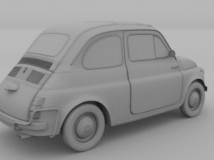 fiat nuova sport 500 1958 3D Model