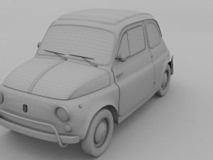 fiat nuova sport 500 1958 3D Model