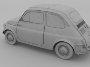 fiat nuova sport 500 1958 3D Model