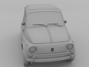 fiat nuova sport 500 1958 3D Model