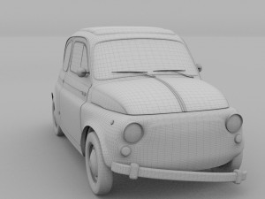 weathered fiat 500 nuova 3D 模型
