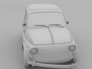 weathered fiat 500 nuova 3D 模型