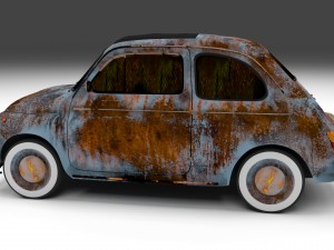 rusty fiat 500 nuova Model 3D
