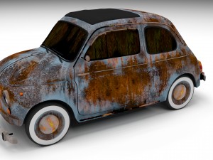 rusty fiat 500 nuova Model 3D