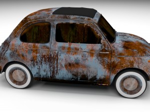 rusty fiat 500 nuova Model 3D